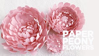 Paper Peony Flowers | Paper Flower Tutorial | How to Make Paper Peonies
