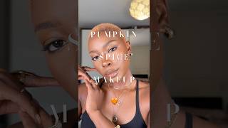 Pumpkin spice makeup 🧡 #fallmakeuplook #fallmakeup #copperhaircolor #blackgirlmakeup #spotlighteye