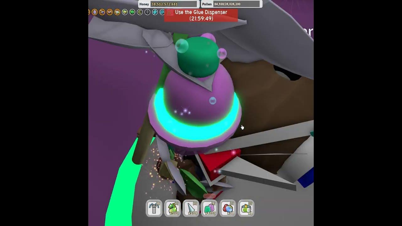 Where is the glue dispenser located Bee Swarm Simulator Roblox YouTube