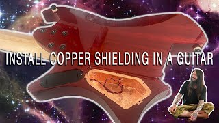 How to install copper foil tape shielding in your guitar.