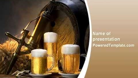 Beer Barrel PowerPoint Template by PoweredTemplate.com
