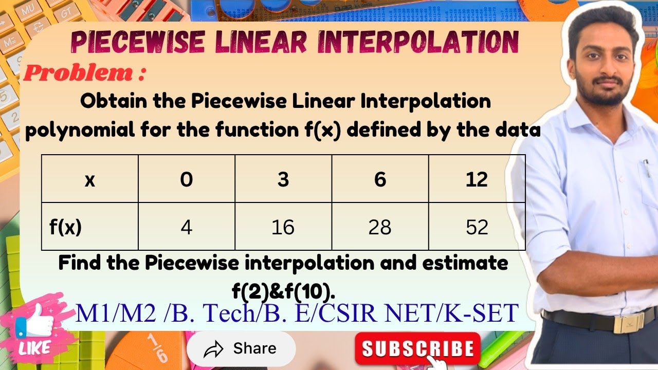 Piecewise Linear Interpolation | VTU Engineering Mathematics | Solve f ...