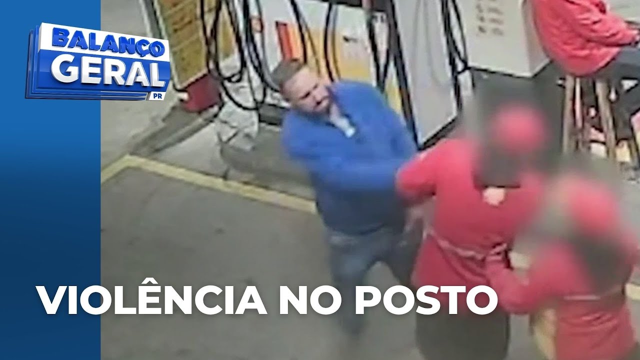 Frentista é agredido por cliente em posto de combustíveis em Curitiba; câmeras flagraram o caso