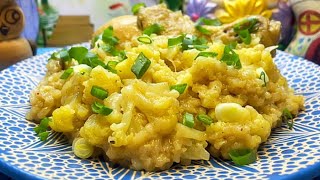 Рис С Курицей И Цветной Капустой На Сковороде. Просто И Безумно Вкусно !