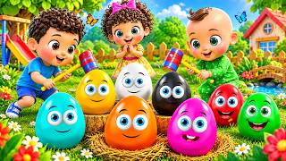 Baby Hammer 3D Soccer Balls | Egg Surprise Learn Colors for Kids | English Nursery Rhymes For Kids