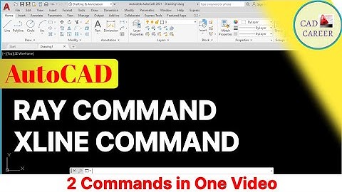 RAY COMMAND | XLINE COMMAND | AutoCAD | 2 Commands in One Video | Construction Line in AutoCAD