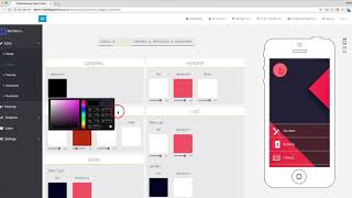 Editor overview   Colors tab