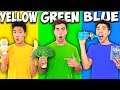 EATING ONLY ONE COLORED FOOD FOR 24 HOURS.. (Rainbow Food Challenge)