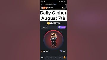 Hamster Kombat Cipher Code 7 August| Today Cipher Code Hamster| Hamster Kombat Mini Game 7th August