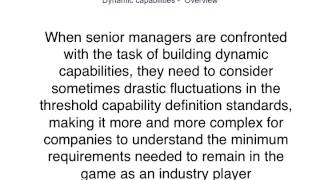 Dynamic Capabilities