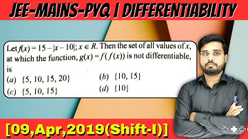 Let f(x)=15-|x-10|, at which the function, g(x) = f(f(x)) is not differentiable