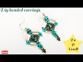 Diy beaded earrings/ bugle bead earrings/how to make earrings using bugle beads/ jewelry making