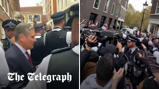 video: Sir Keir Starmer mobbed by protesters as he says Israel-Gaza ceasefire would ‘embolden’ Hamas