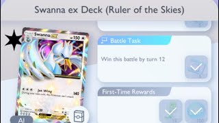 Pokémon TCG Pocket - Swanna ex Deck (Ruler of the Skies) | Early Win Mission