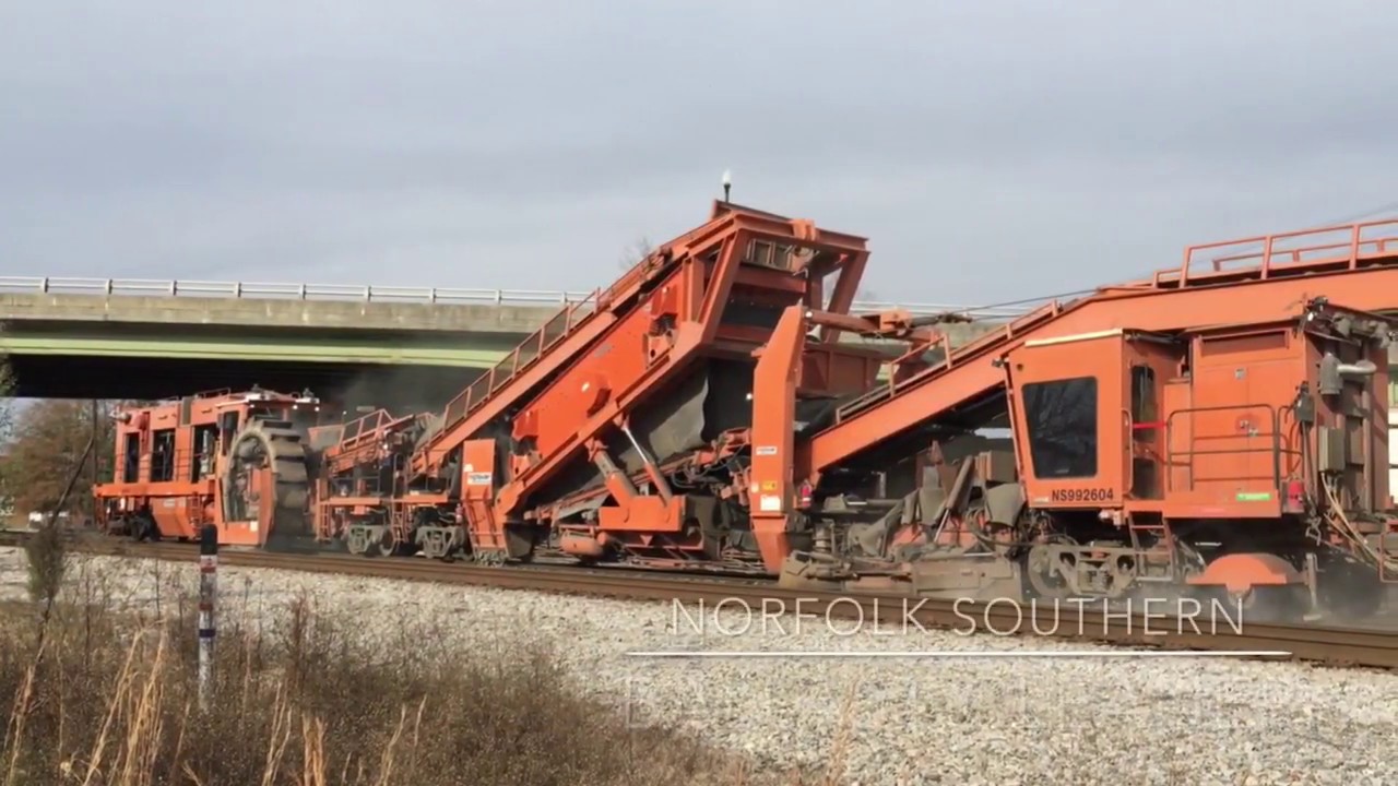 Norfolk Southern Ballast Cleaner MOW YouTube