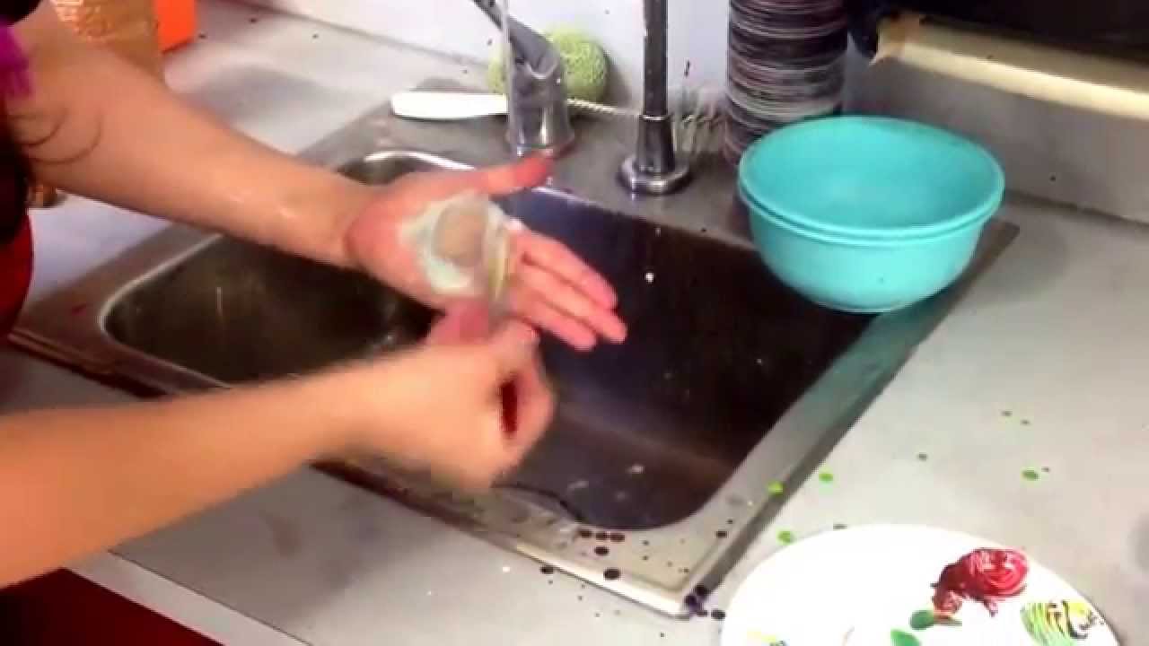 cleaning acrylic paint off of brush pallet youtube