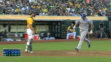 KC@OAK: Ibanez slugs a solo home run to right-center