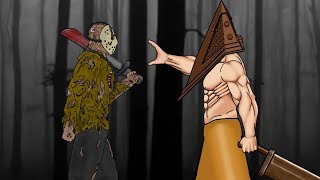 Jason Vs Pyramid Head - Drawing cartoon 2