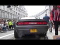 Very Loud Dodge challenger SRT8 at gumball 3000 London