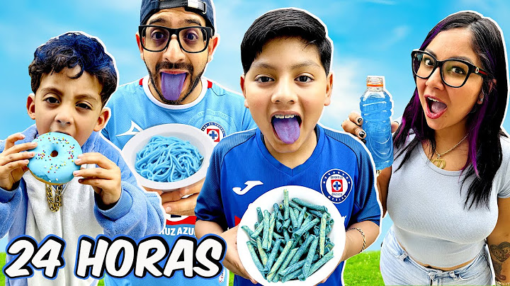 24 HORAS COMIENDO AZUL | Family Juega