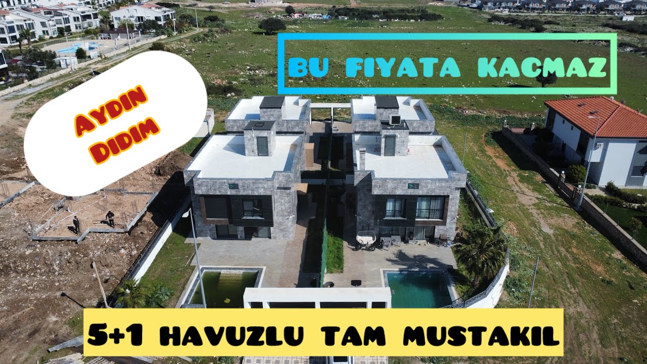 DSE Emlaktan Aydin Didim Efeler Mah. 5+1 havuzlu tam müstakil SATILIK villa