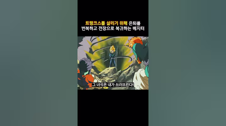 트랭크스를 위해 은퇴를 번복하고 돌아온 베지터 ㄷㄷ #드래곤볼z #dragonball