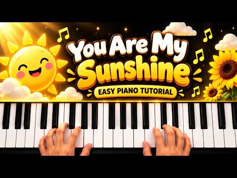 You Are My Sunshine ☀️ | Easy Piano Tutorial with Falling Notes