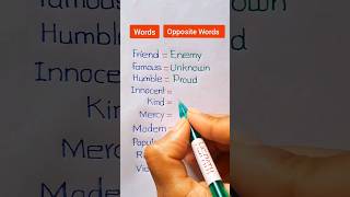 Opposite words || Antonym Words  #short #shortsvideo