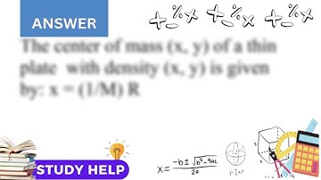 Find the center of mass of a thin triangular plate bounded by the y axis and the lines y x and y ...