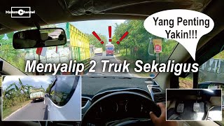 Menyalip Langsung 2 Truk Sekaligus ( Tips Belajar Menyetir Mobil Manual )