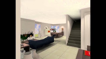 3D animatie Interieur, gemaakt in InteriCAD Lite door Dirk Lievens