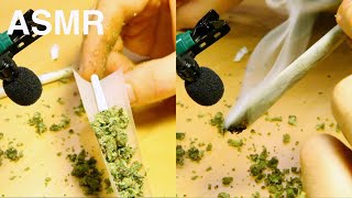 ASMR WEED Rolling and smoking a joint of Amnesia haze