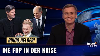 Wie reagiert die FDP auf ihre vierte Wahlschlappe in Folge? | heute-show vom 14.10.2022