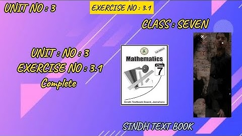 Unit 3 | exercise 3.1 | decimal | class seven math | Sindh textbook | exercise 3.1 complete