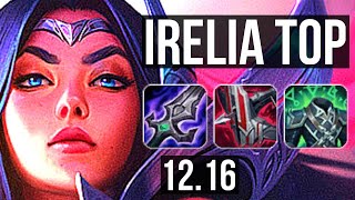 IRELIA vs DARIUS (TOP) | 2.1M mastery, 6 solo kills, 1000  games, Godlike | EUW Master | 12.16
