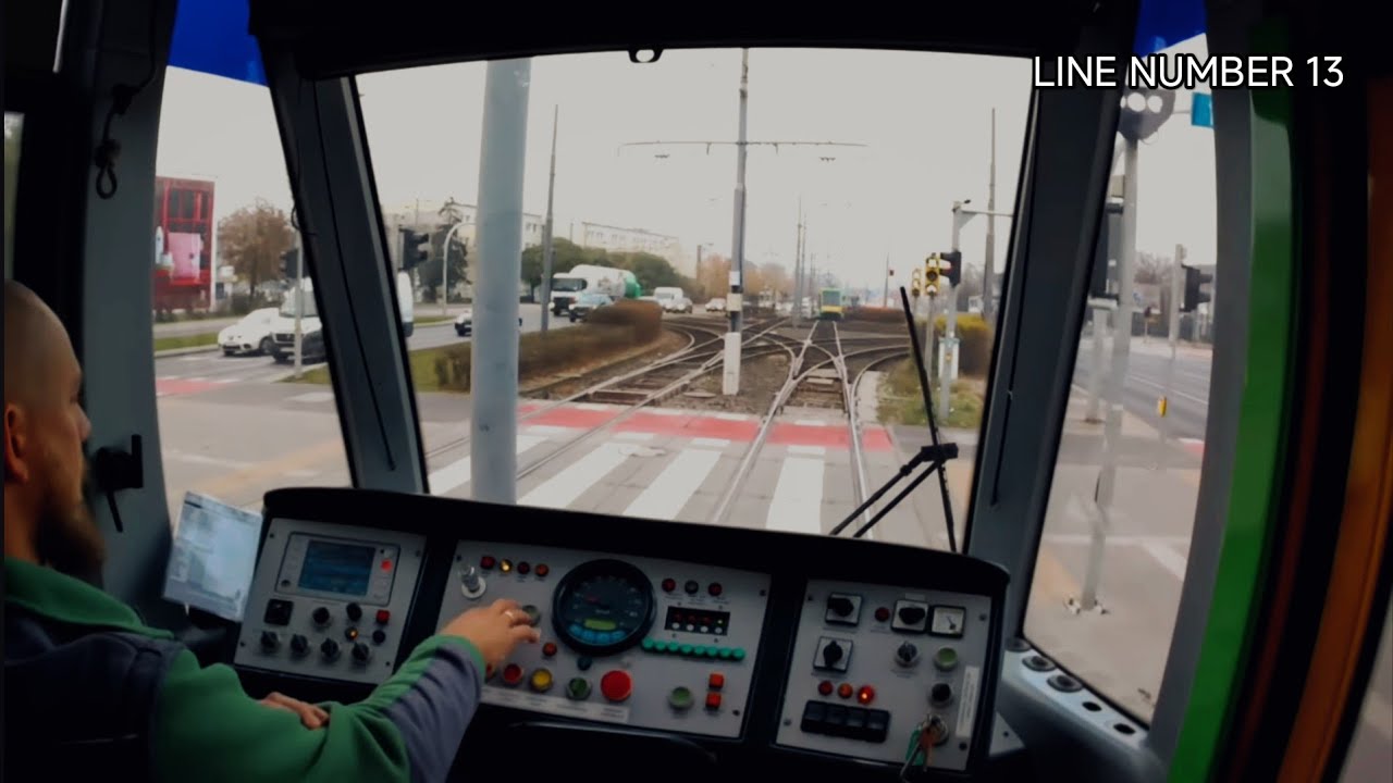 Relaxing Tram Cab View Ride Through the City | Real Urban Sounds