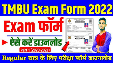 tmbu part 1 reguler stuents exam form download 2022 : tmbu ba part 1 examination form 2020-2023,tmbu