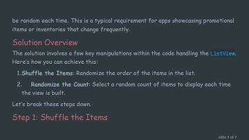 How to Randomize Item Count in a Flutter ListView