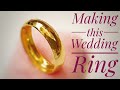 The making of a gold wedding band