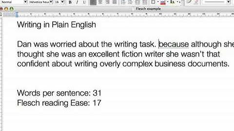 Flesch Reading Ease Tool and test