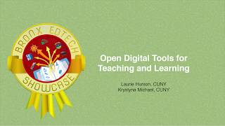 Open Digital Tools for Teaching and learning