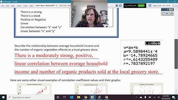 Intro to Bivariate Data- Correlation Coefficient NOTES Video