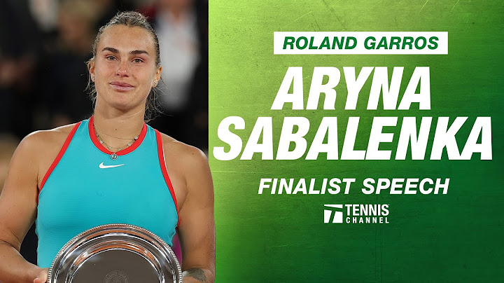 Aryna Sabalenka Finalist Speech | 2025 Roland Garros