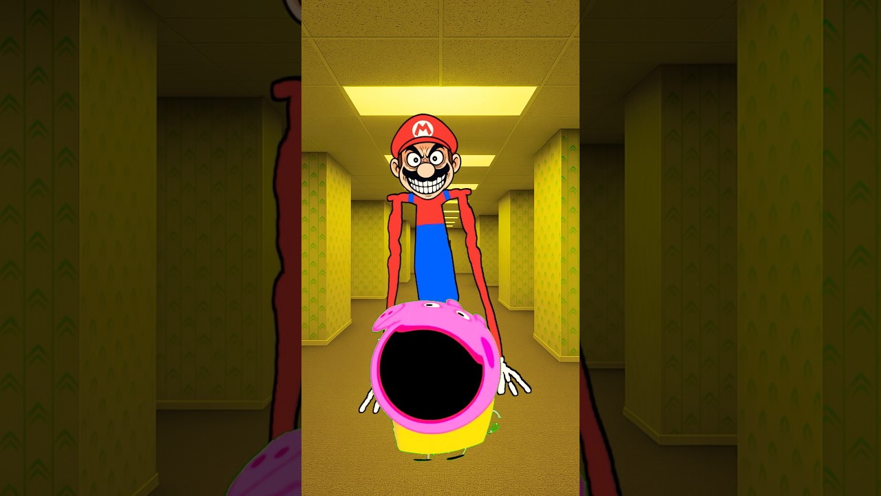 Pop Peppa Pig and Super Mario! Peppa Pig And Backrooms Super Mario Entity #shorts - youtube