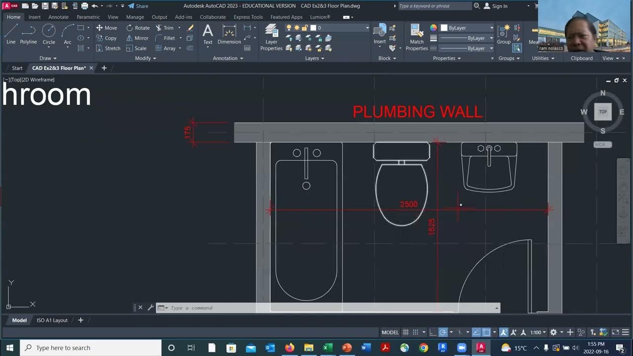 Adding the Wall Thickness to the Exterior Interior and Plumbing Walls