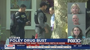 3 charged with drug crimes after search warrant served in Foley