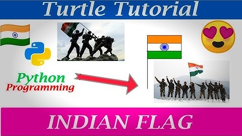 ♥️How to Draw Indian Flag Using Python | INDIAN #CodeWithTrick
