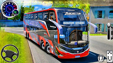 Offroad Coach Bus Driving Simulator 2025 - Real Uphill Bus Drive 3D - Android Gameplay