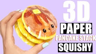 DIY PAPER PANCAKE STACK SQUISHY | how to make a squishy without foam