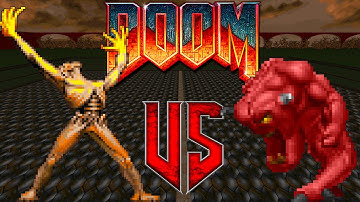 Arch-Vile vs Pinky - Doom Classic : Versus Battle - Monster Infighting : Retro Deadly Arena